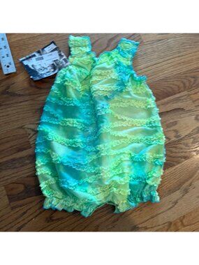 CACHCACH BOUTIQUE YELLOW GREEN ROMPER 24M NEW